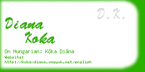 diana koka business card