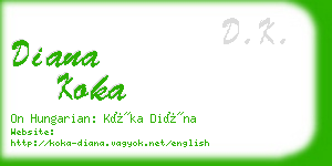 diana koka business card